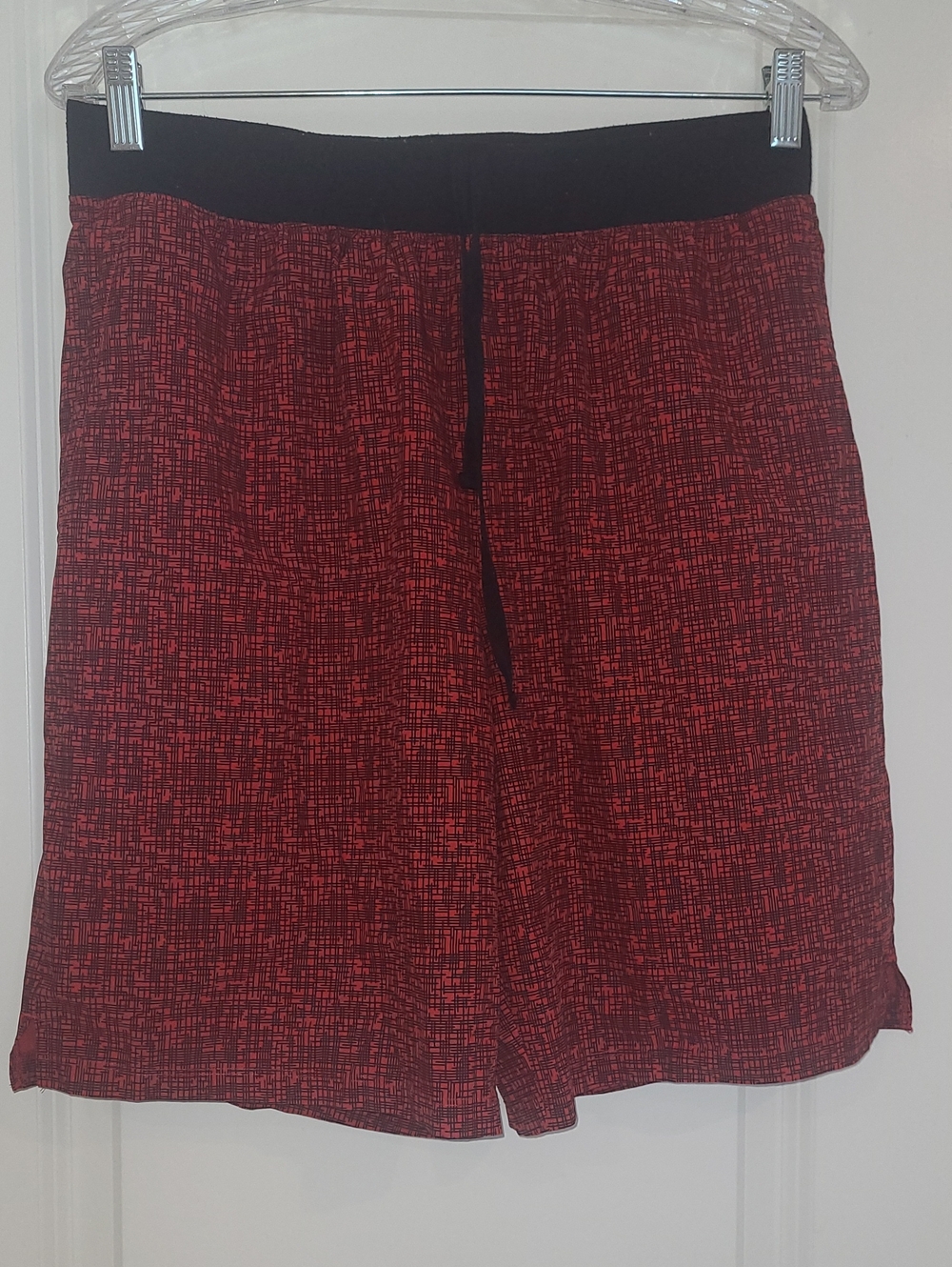 ZELOS Red and Black FLEX Active Shorts